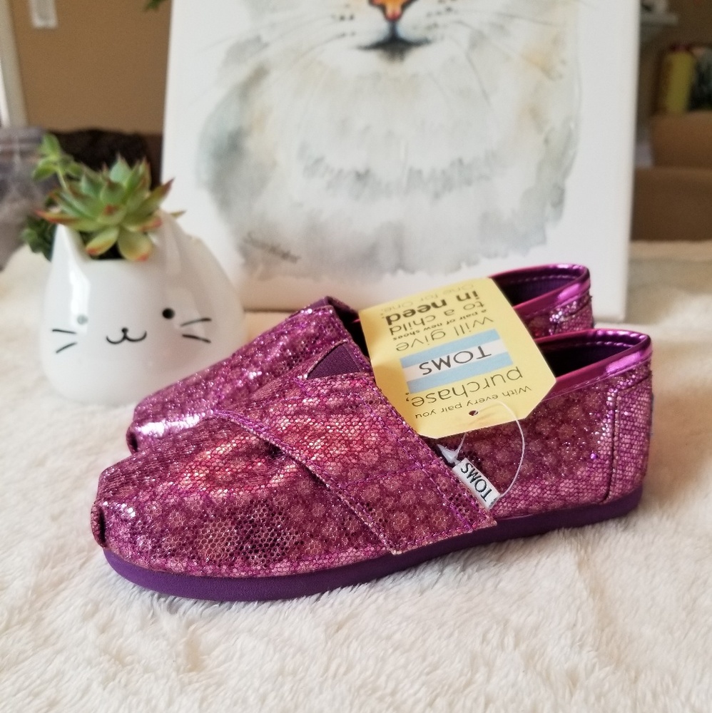 Tiny TOMS- Pink Glitter